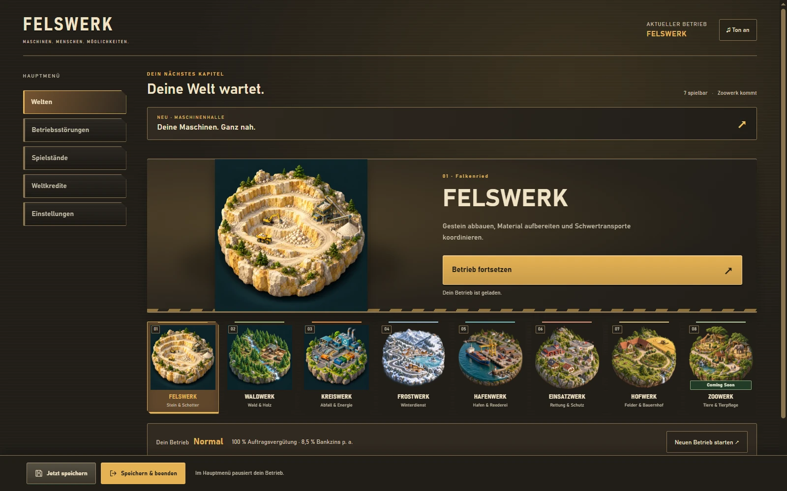 Sieben Welten und Zoowerk als Ausblick